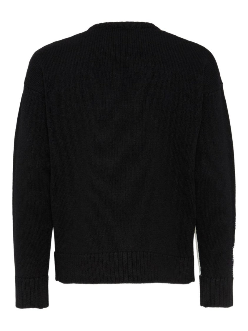 Dsquared2 Crew Neck Sweater With Bold Intarsia Pattern