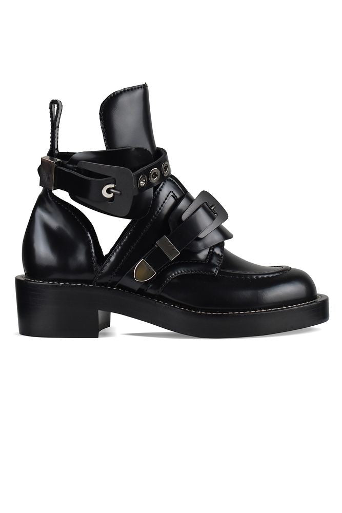 Balenciaga Black Leather Ceinture Booties