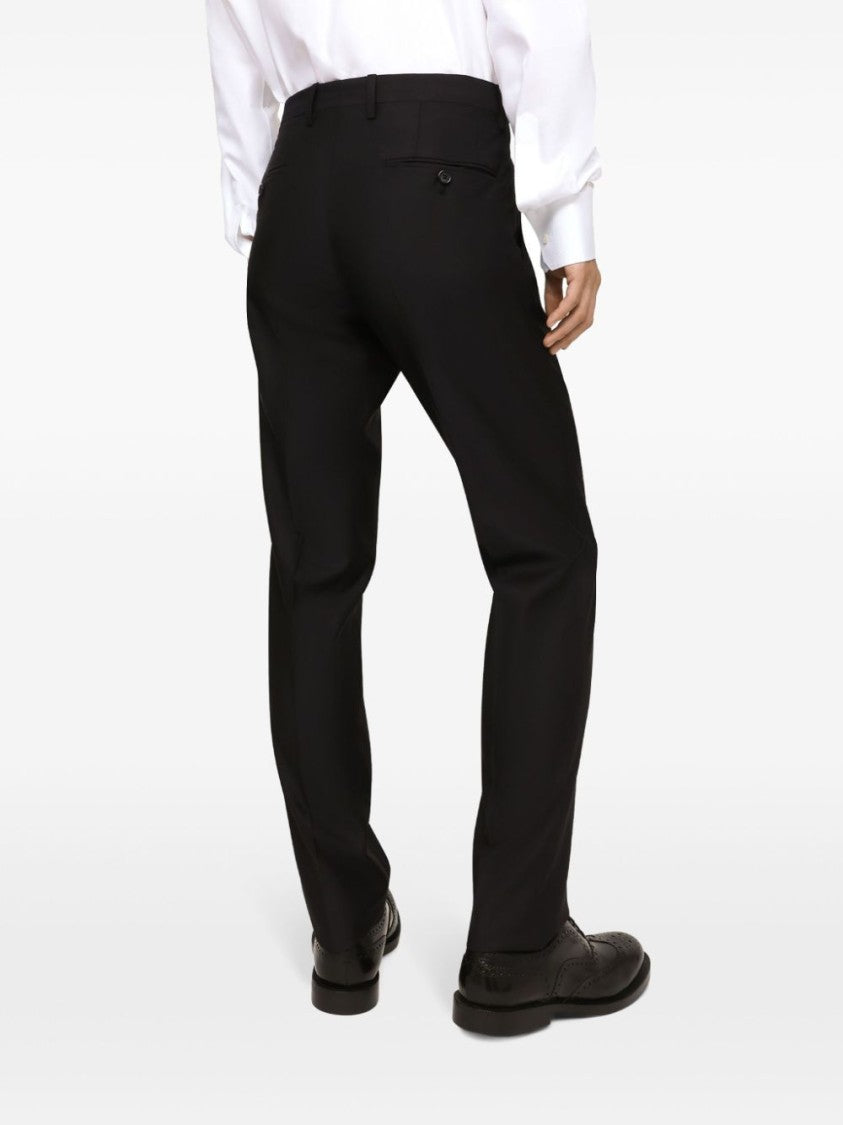 Dolce & Gabbana Tailored Black Suit With Notch Lapels And Straight-Cut Trousers
