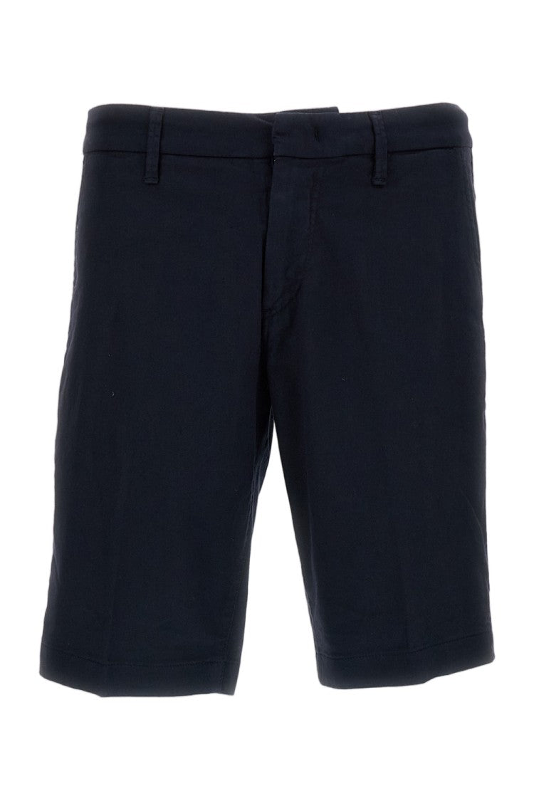 Fay Cotton Gabardine Stretch Bermuda Chino Shorts With Tailored Detailing