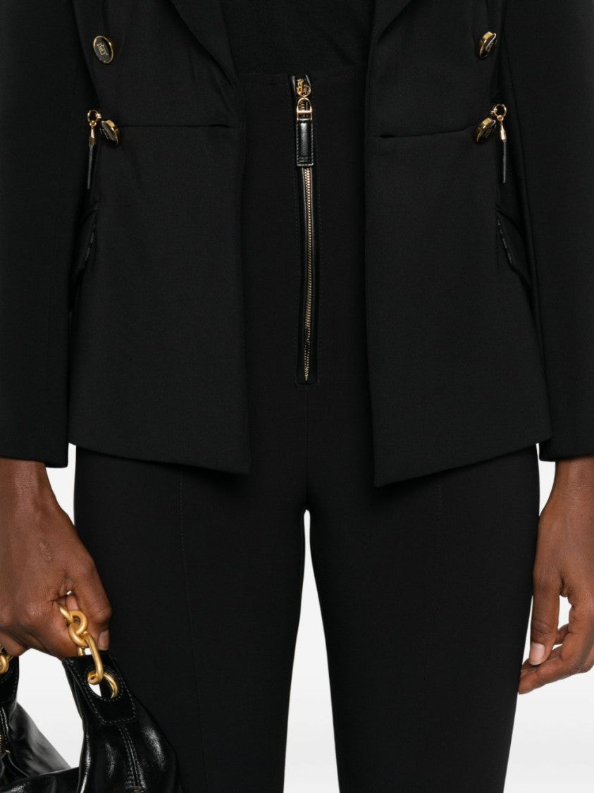 Elisabetta Franchi High Waist Cropped Trousers