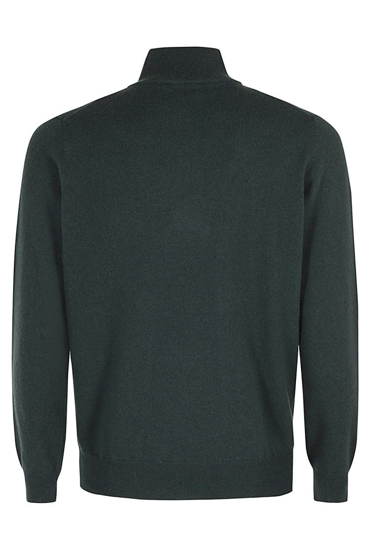 Kangra Stretch Wool Knit Sweater With High Collar