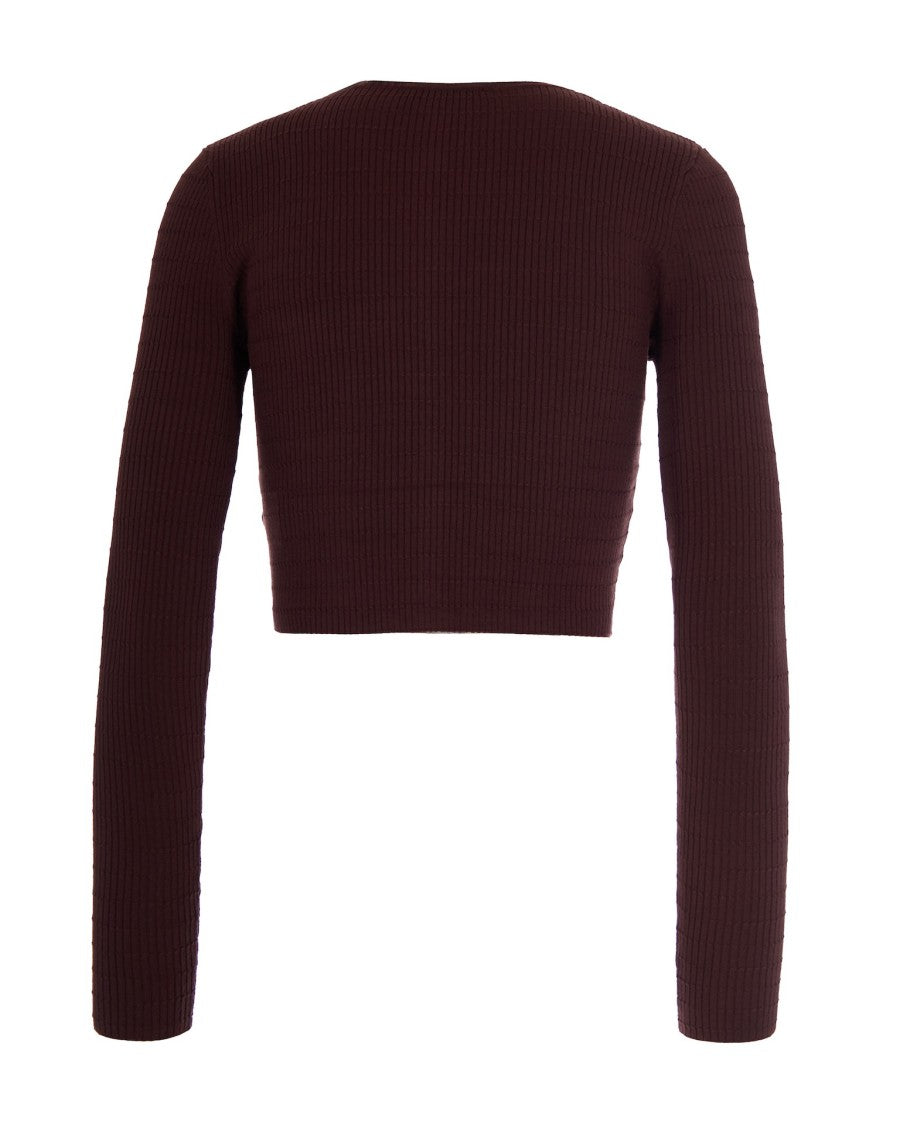 Elisabetta Franchi Fitted Ribbed Knit Top