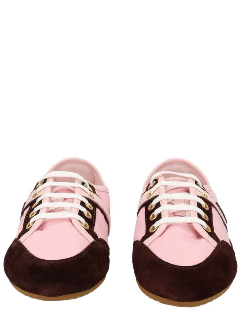 Givenchy Pink Brown Gold-Accent Polyamide Sneakers