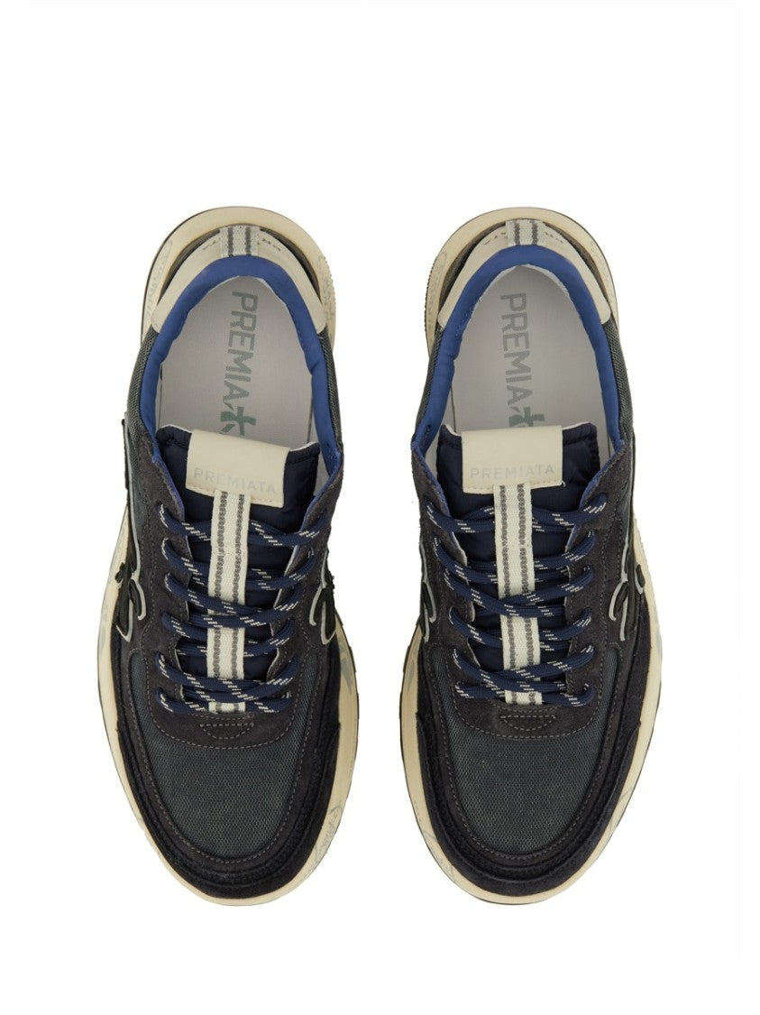 Premiata Low-Top Sneakers With Distinctive Logo And Textured Upper