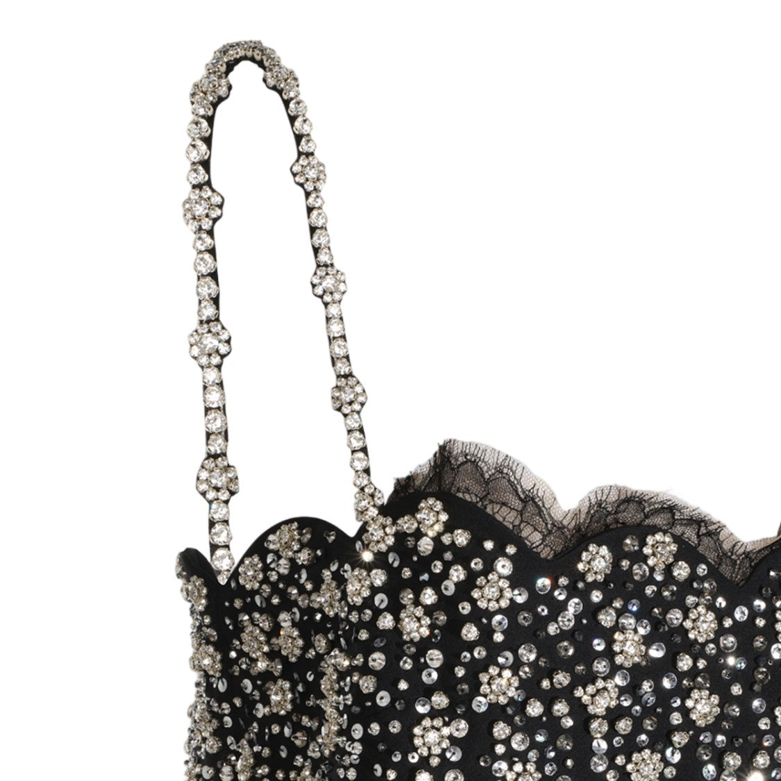 Valentino Mini Dress With Intricate Embellishments And Lace Trims