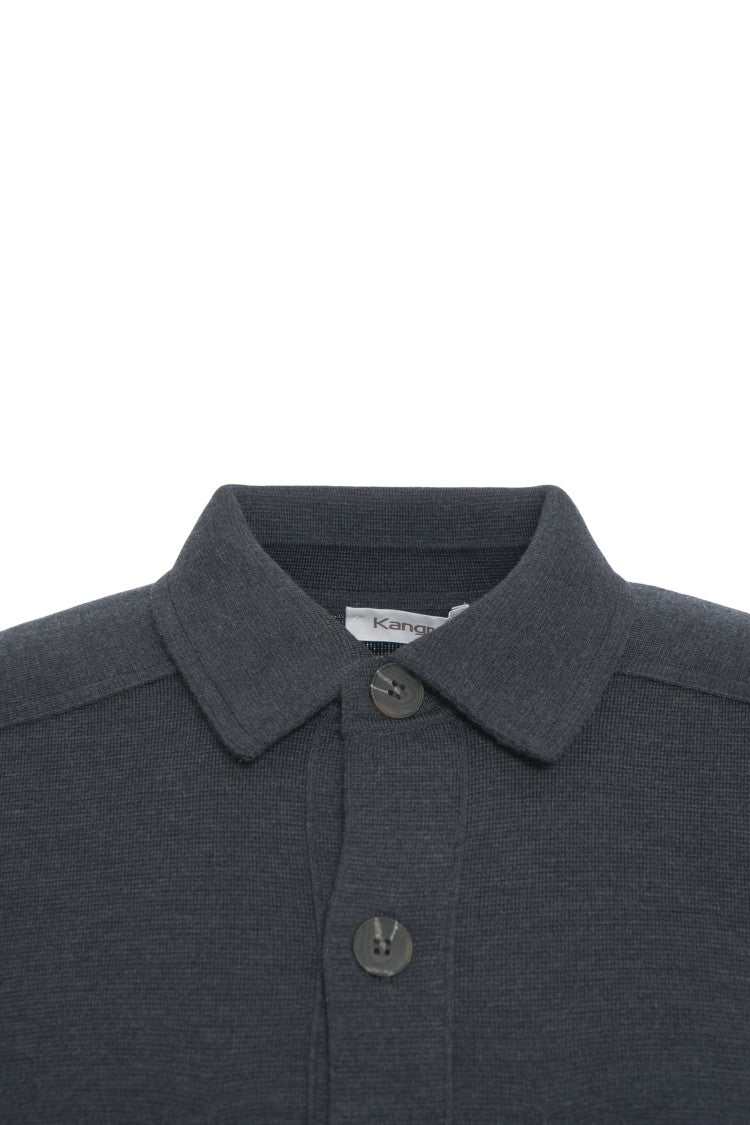 Kangra Wool Overshirt With Classic Kent Collar