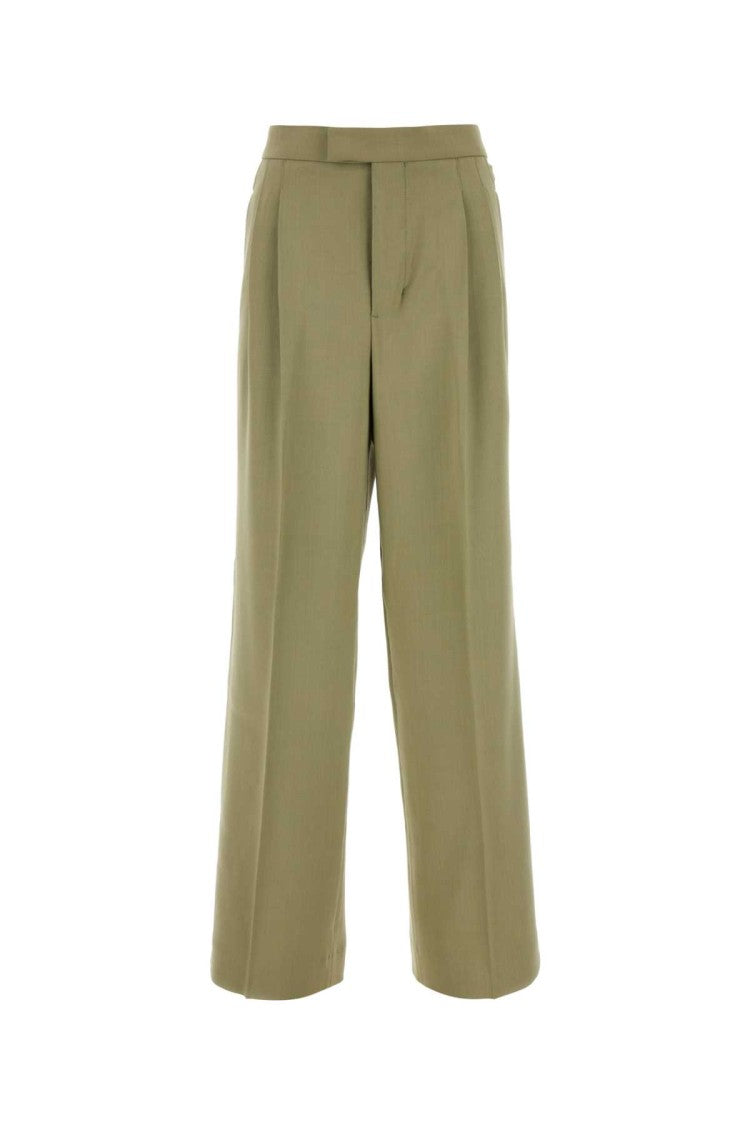 Ami Sage Green Viscose Blend Pant