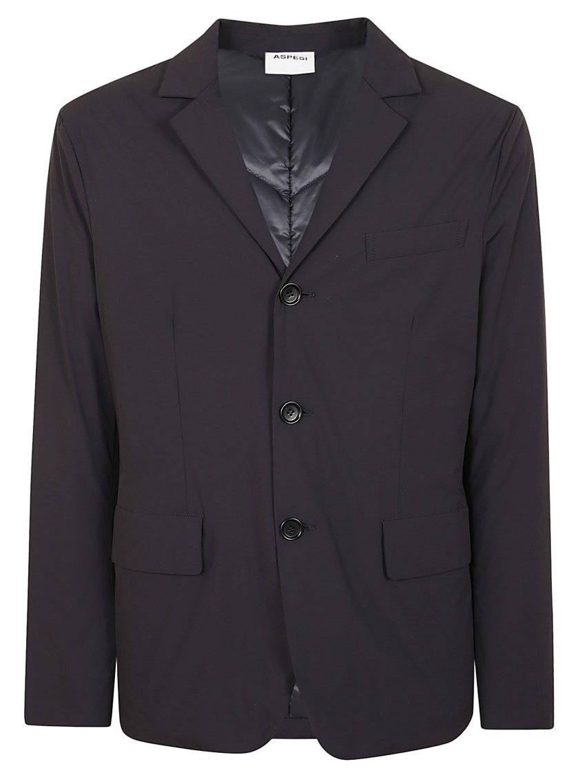 Aspesi Single-Breasted Tailored Jacket With Notched Lapels And Pockets