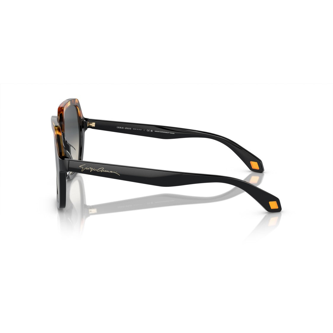 Giorgio Armani 0Ar8193u Oversized Square Sunglasses With Tortoiseshell And Gradient Lenses