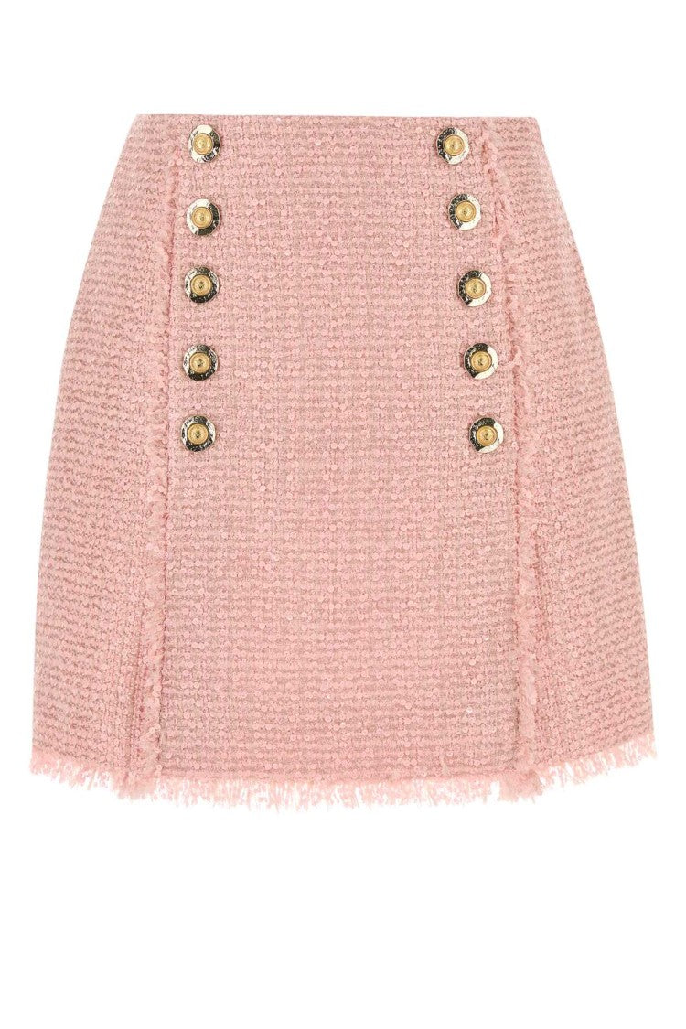 Balmain Pink Tweed Skirt