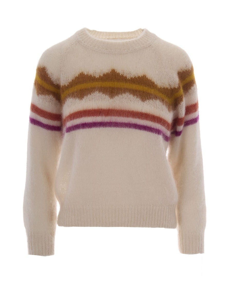 Isabel Marant Étoile Striped Knit Sweater In Fuzzy Mohair Blend