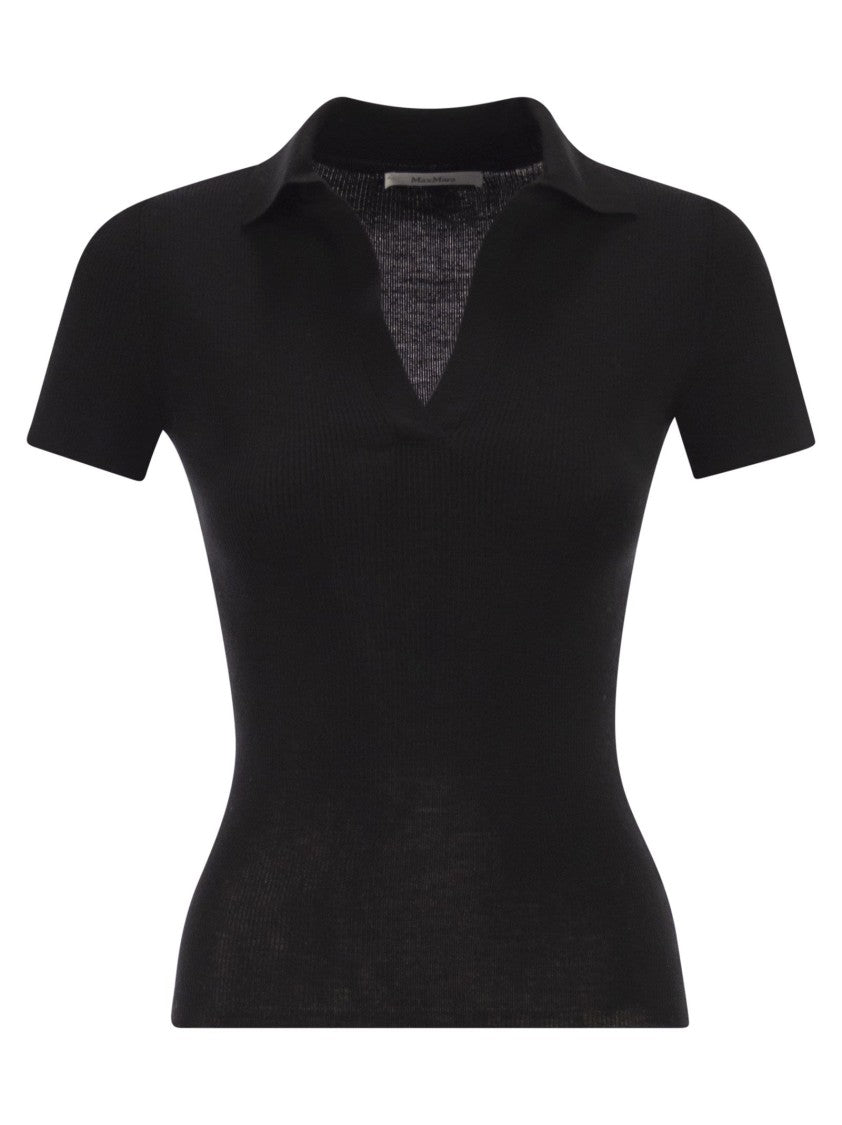 Max Mara Mxmalbero - Ribbed Wool Polo Shirt