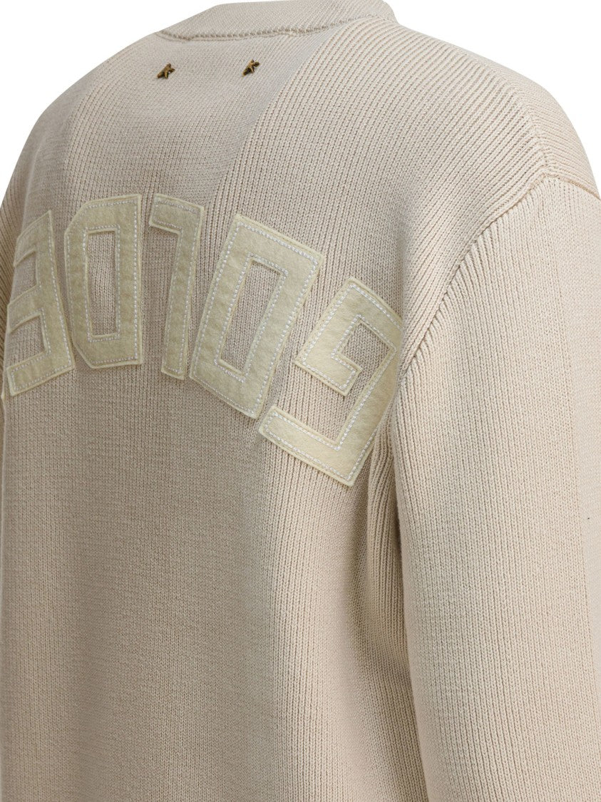 Golden Goose Crew-Neck Sweater With Eco-Friendly Reverse Lettering