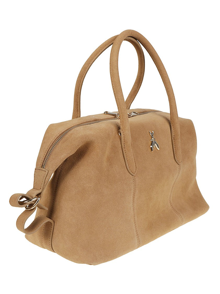 Patrizia Pepe Smooth Calf Leather Structured Top Handle Bag