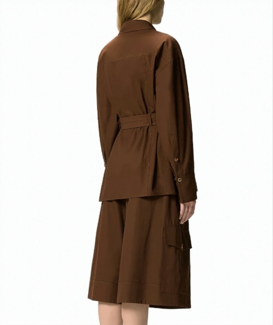 Pinko Cheryl Cotton Twill Belted Jacket