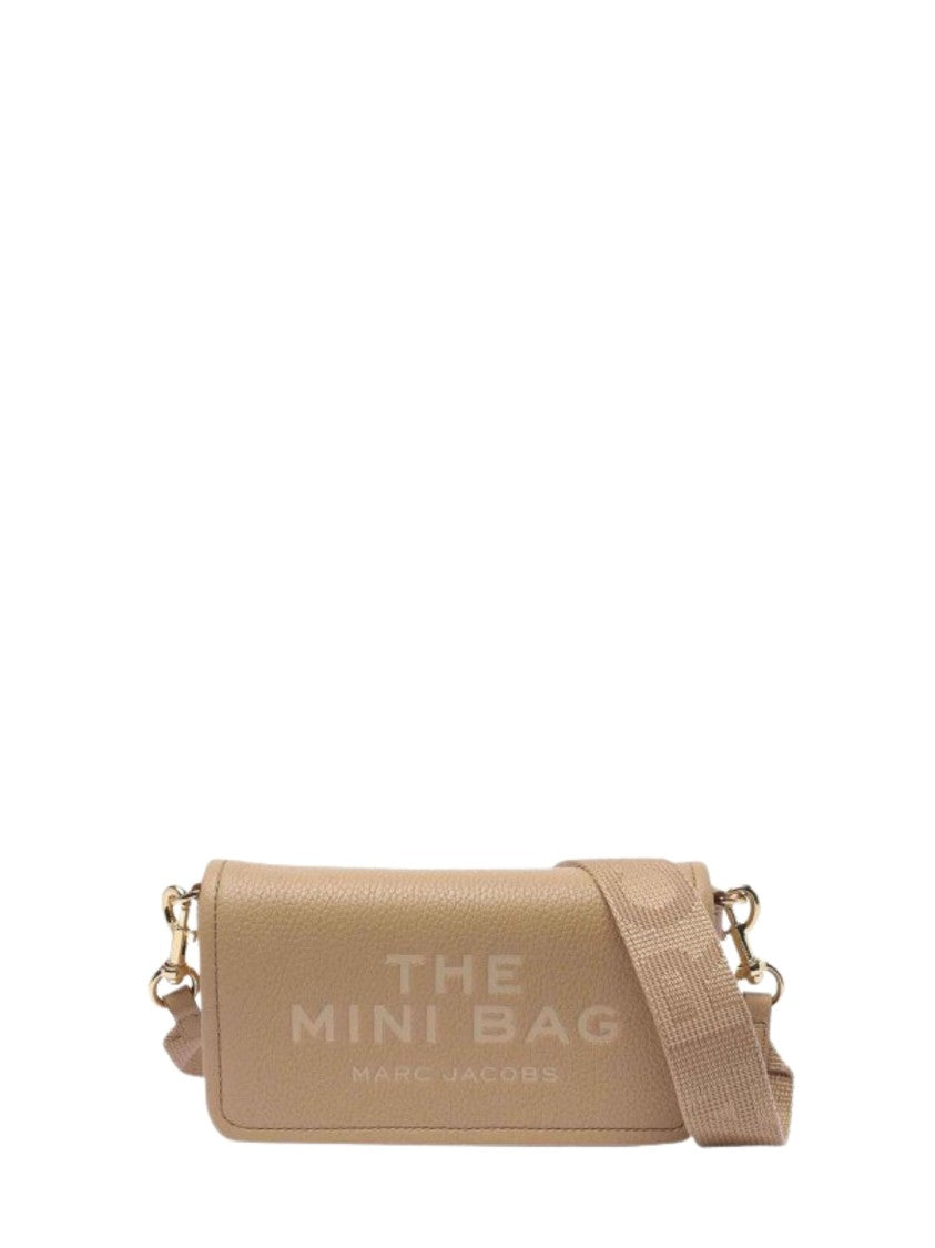 Marc Jacobs Brown Embossed Logo Leather Shoulder Bag