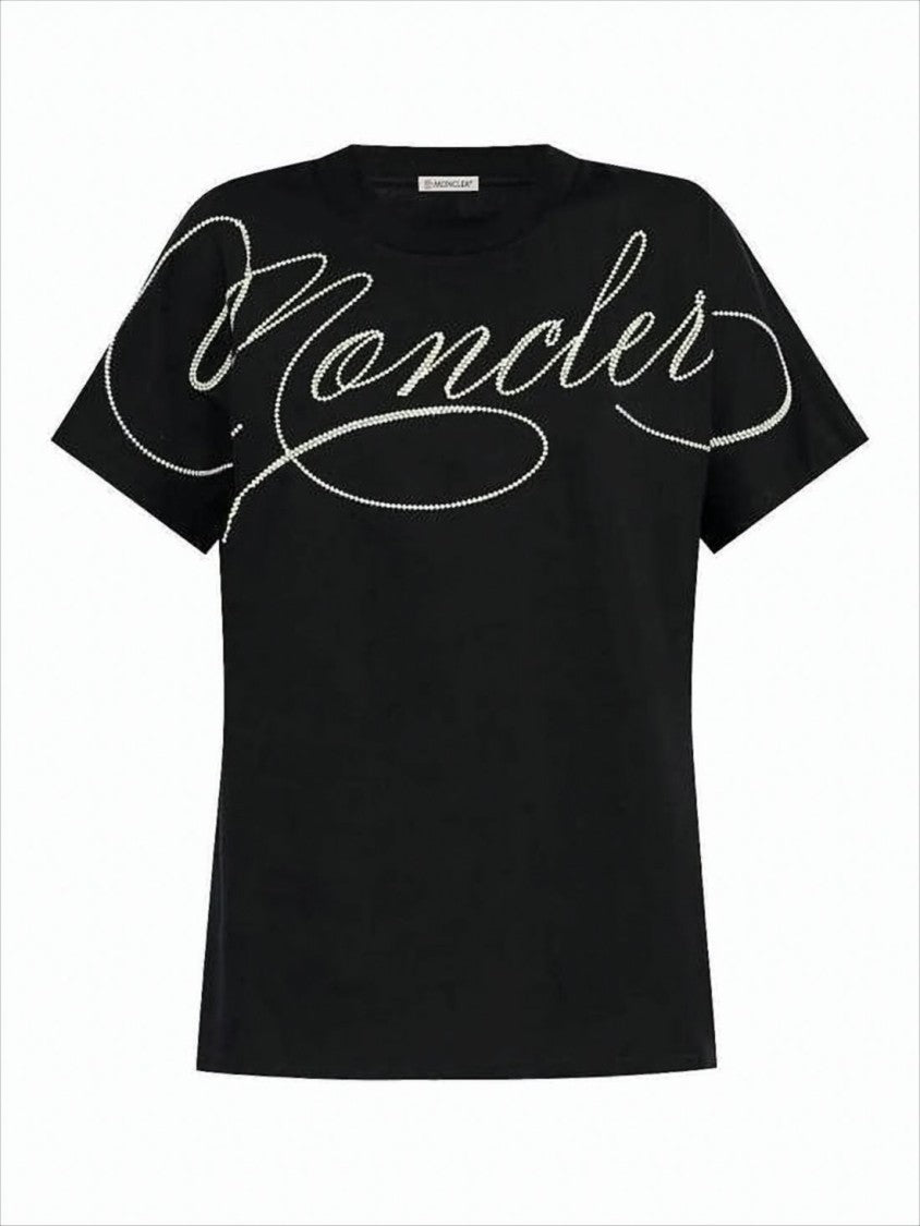 Moncler Short-Sleeved Black Cotton T-Shirt