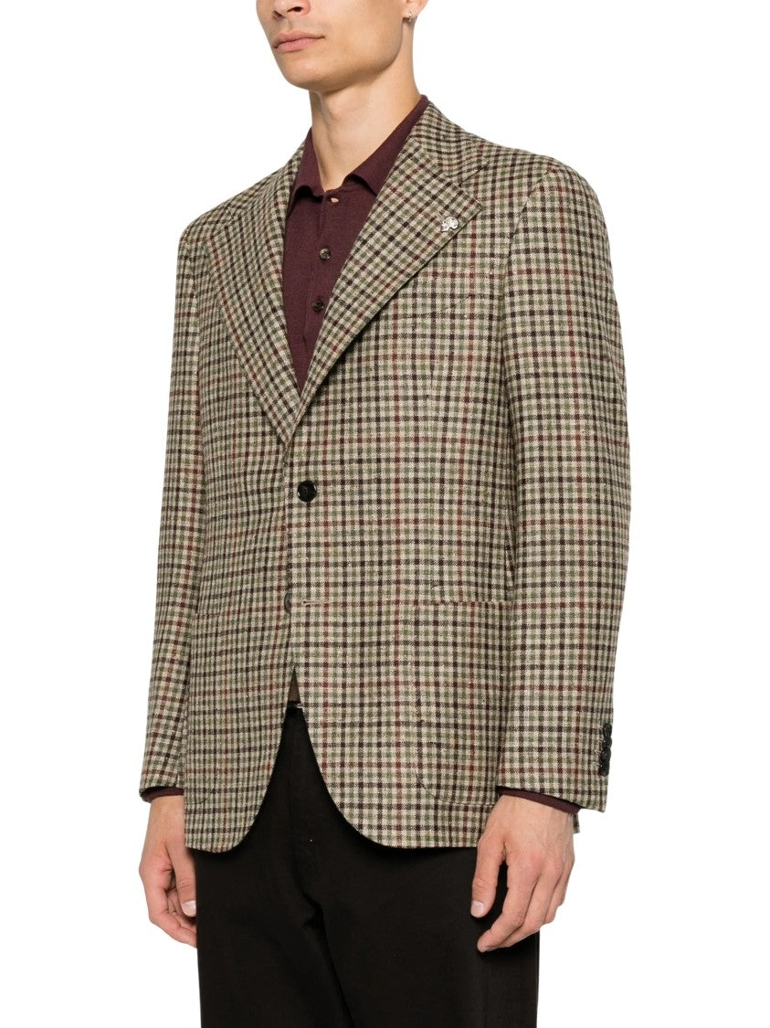 Gabriele Pasini Check Peak-Lapel Blazer