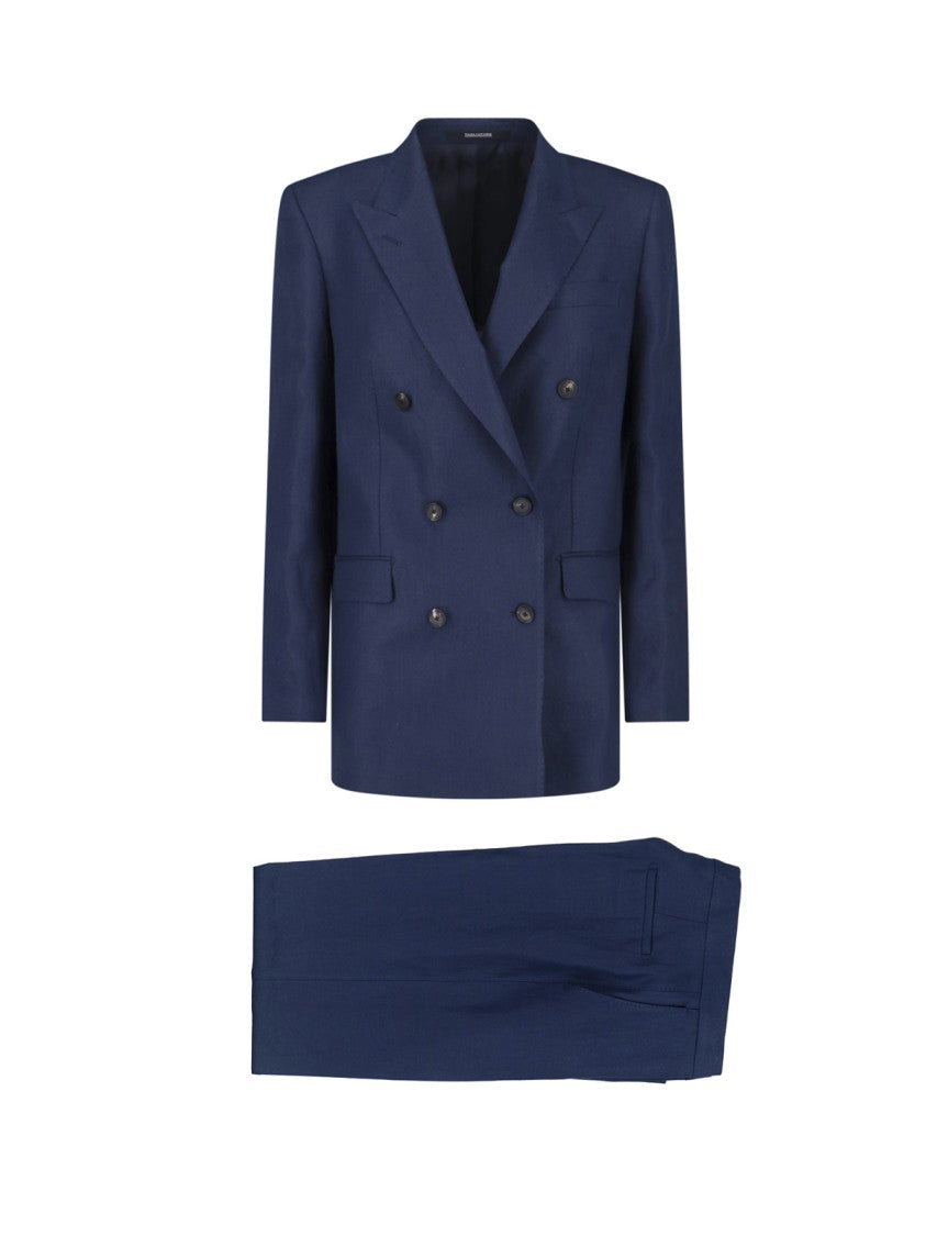 Tagliatore Navy T Jasmine Tailored Linen Suit