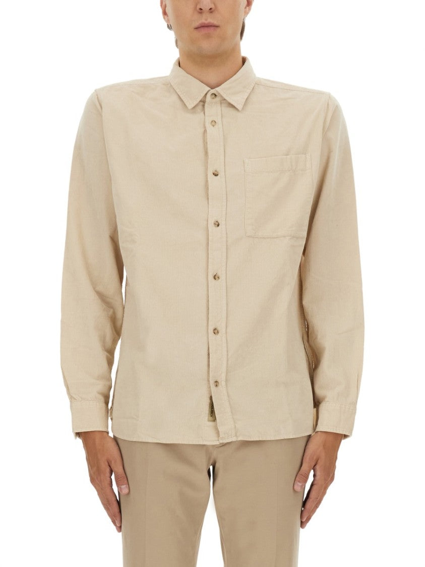 Woolrich Long-Sleeve Cotton Casual Shirt With Classic Collar
