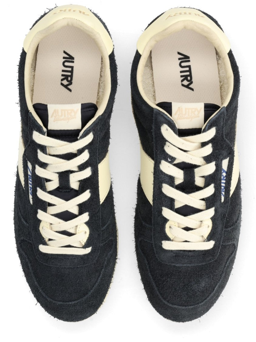 Autry Windspin Retro Black Suede Sneakers
