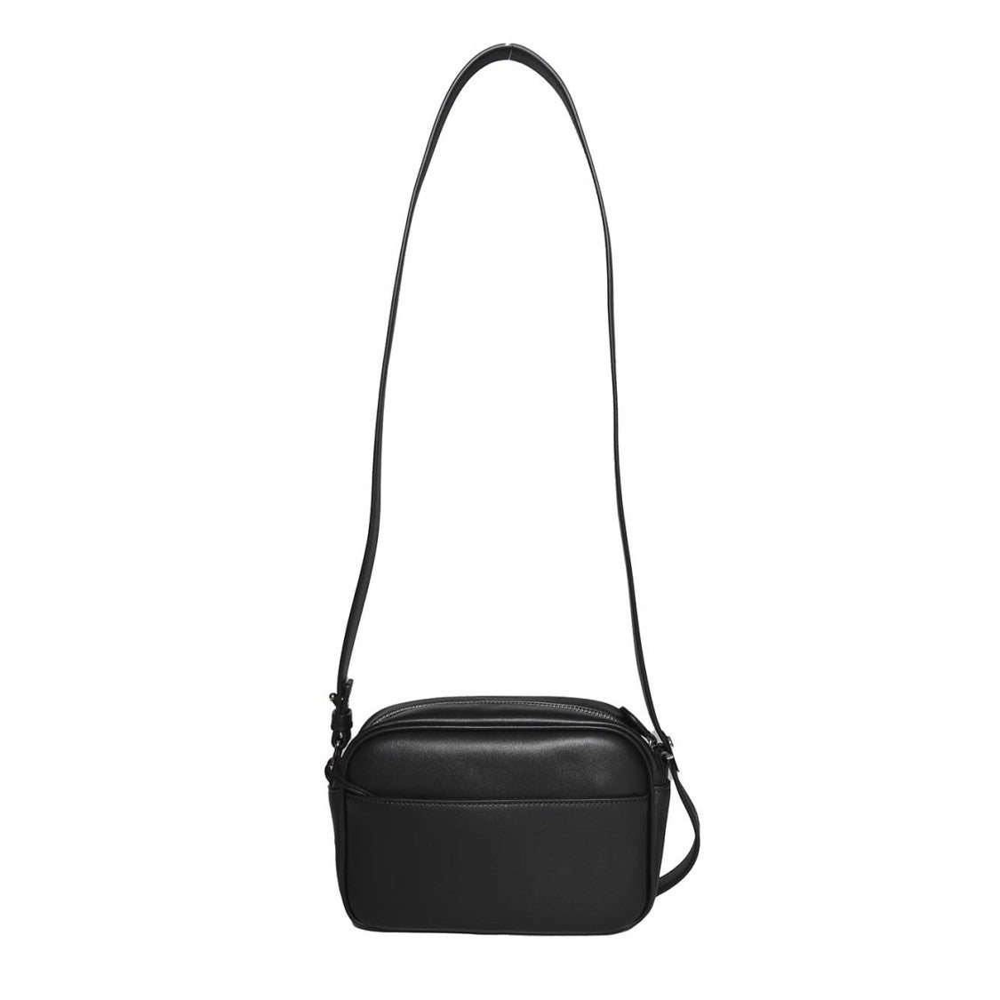 Courrèges Reedition Black Leather Shoulder Bag