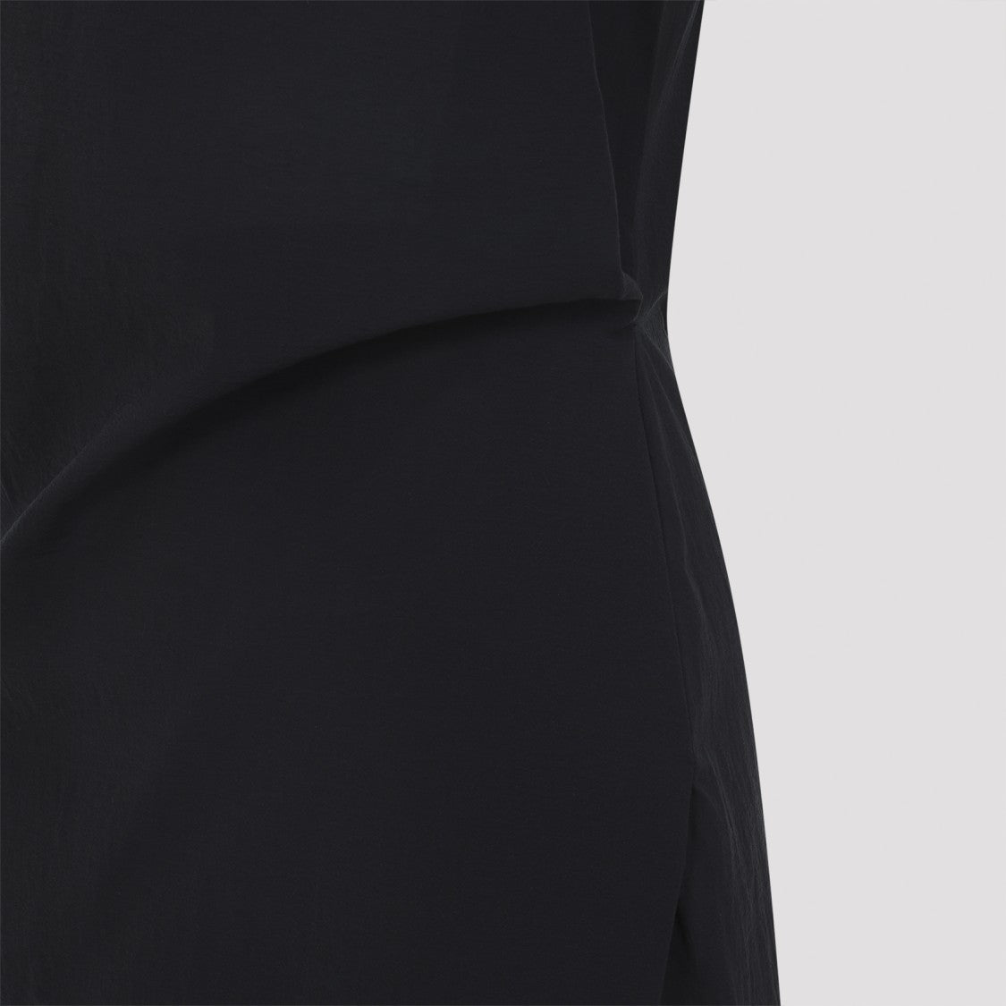 Jacquemus The Drap Black Cotton Midi Dress