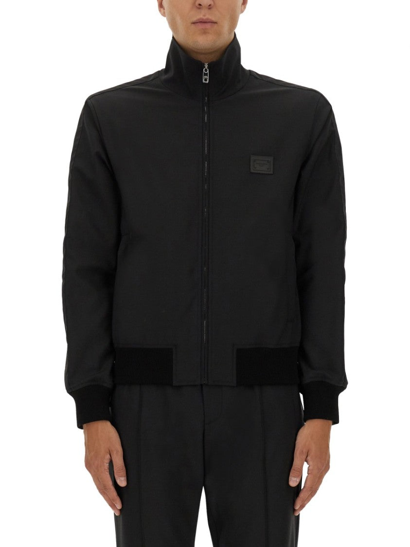 Dolce & Gabbana Black Jacket With High Collar