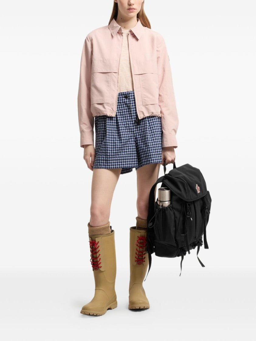 Moncler Grenoble Cropped Boxy Shirt With Front Zipper