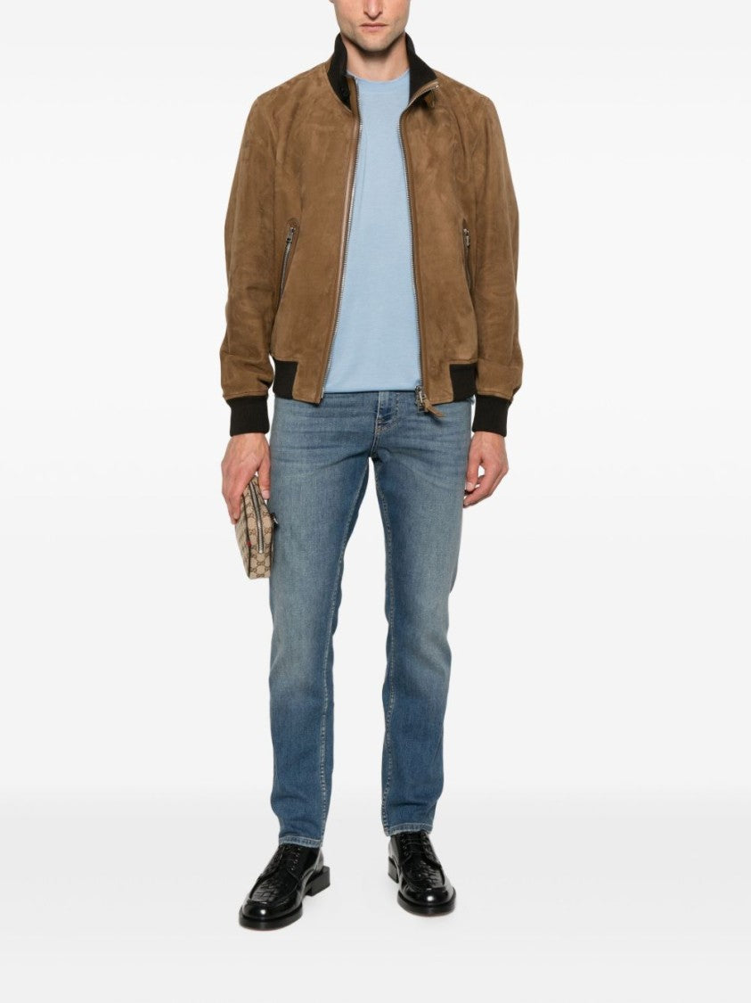 Tom Ford Crewneck T-Shirt In Clear Blue