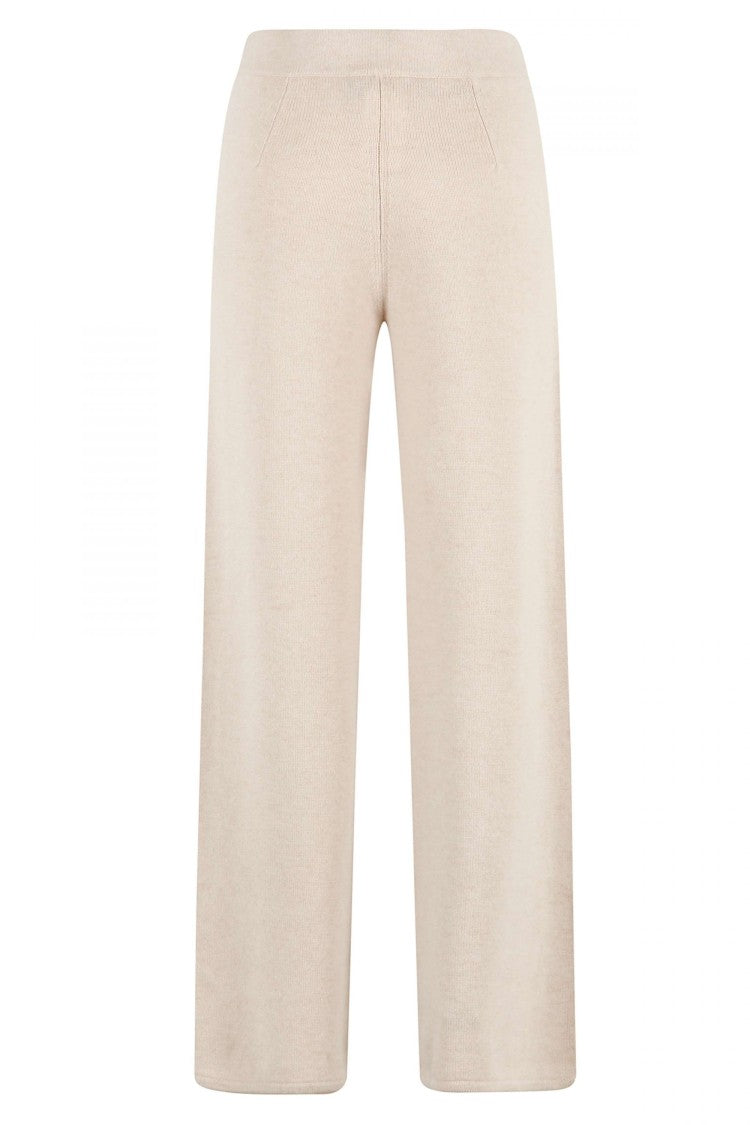 Max Mara Wide-Leg Beige Pants Crafted