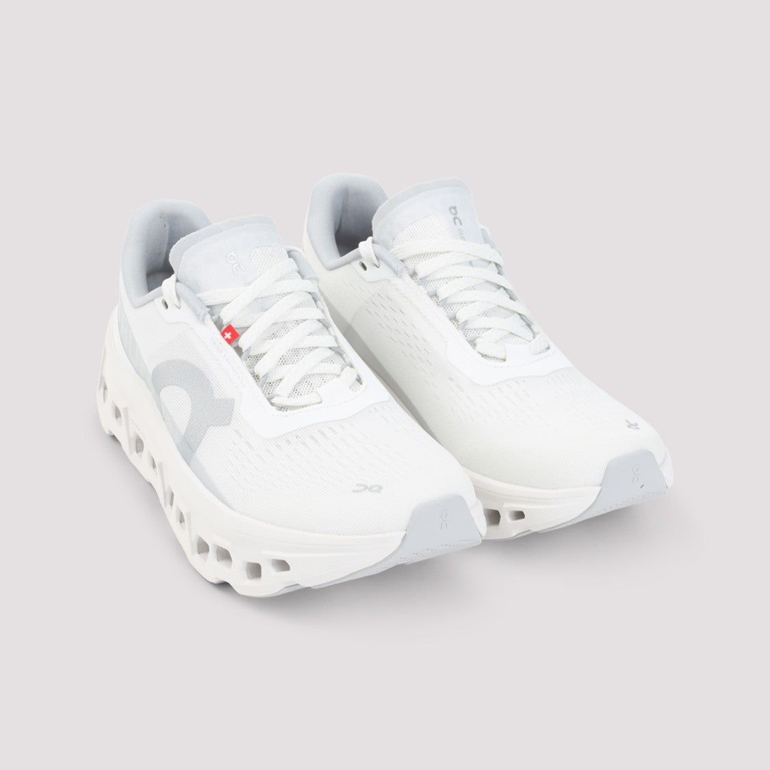 On Contemporary White Sneakers With Breathable Upper And Innovative Sole