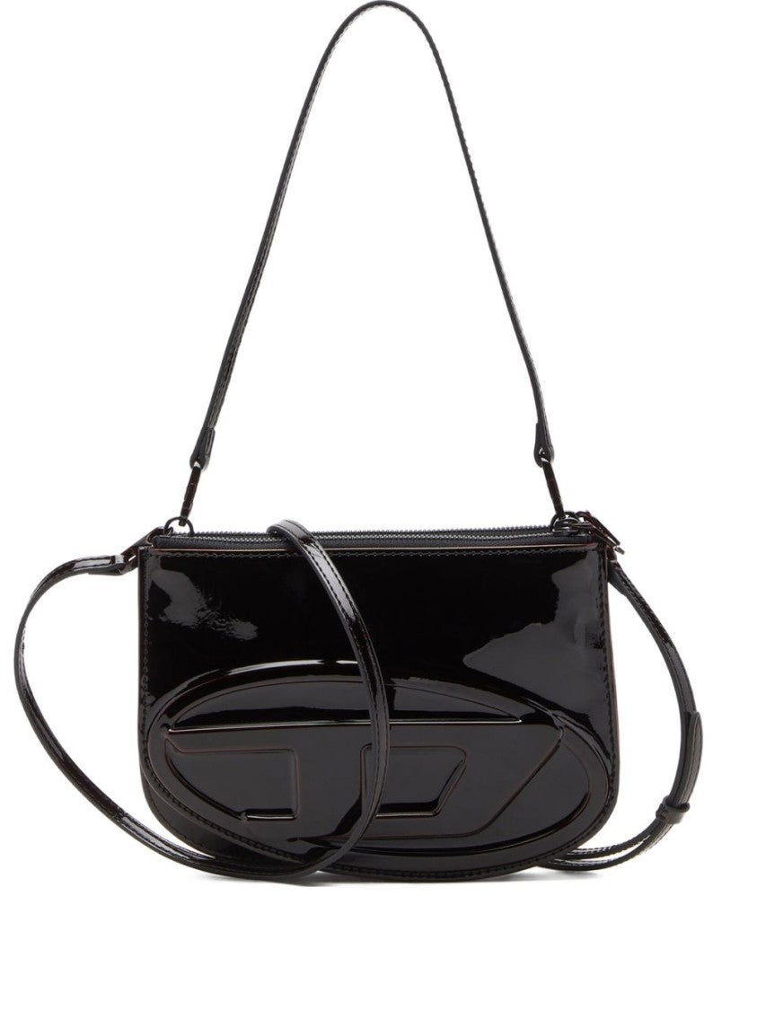 Diesel Bordeaux Shoulder Bag With Glossy Finish