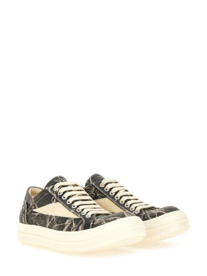 Drkshdw By Rick Owens Vintage-Inspired Low-Top Sneakers With Marbled Pattern