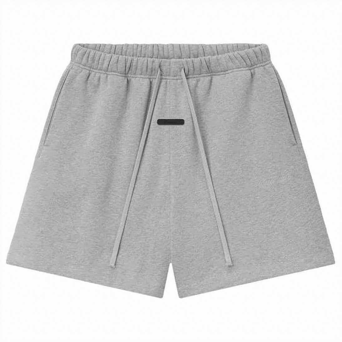 Fear Of God Heathered Grey Shorts With Relaxed Fit And Adjustable Drawstrings