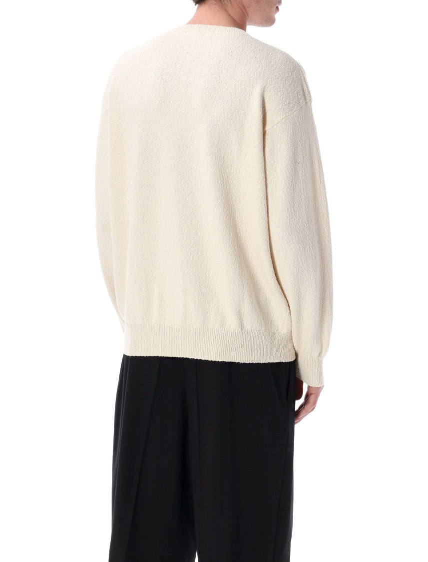 Roberto Collina Irregular Texture Cotton Crewneck Sweater