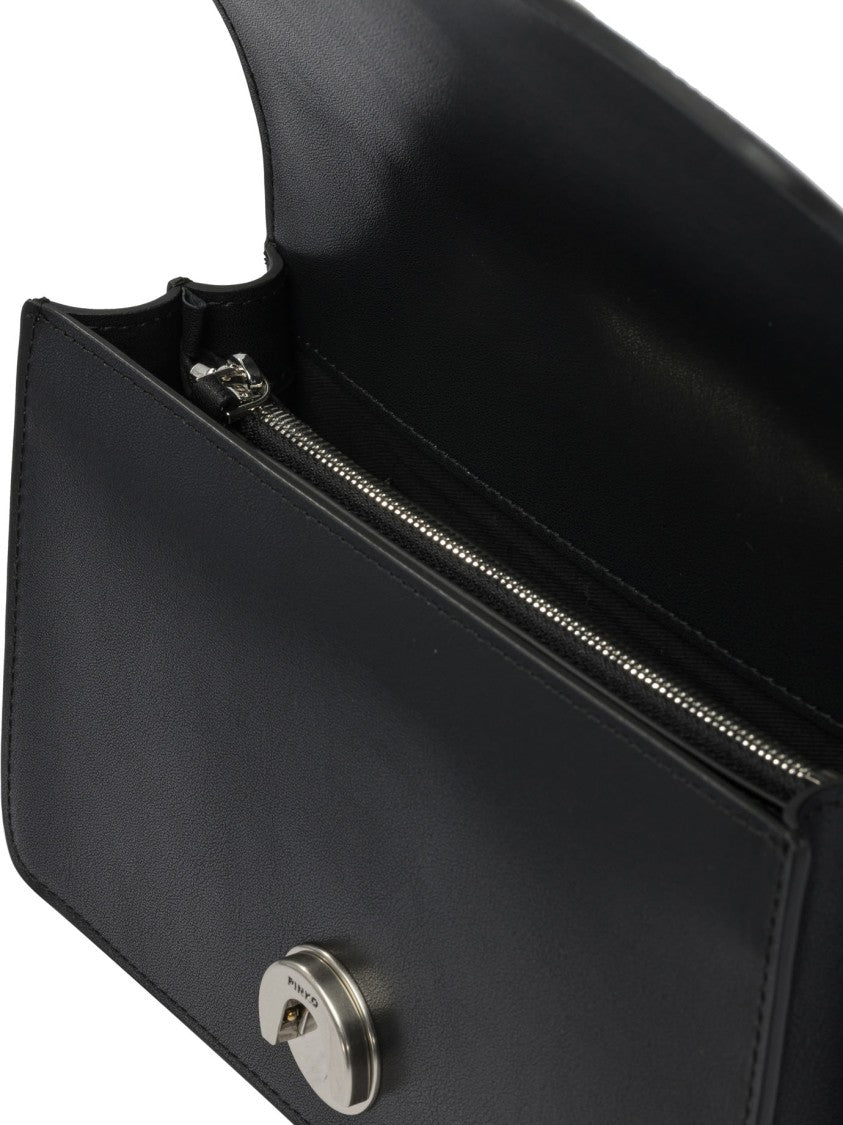 Pinko Rectangular Leather Crossbody Bag