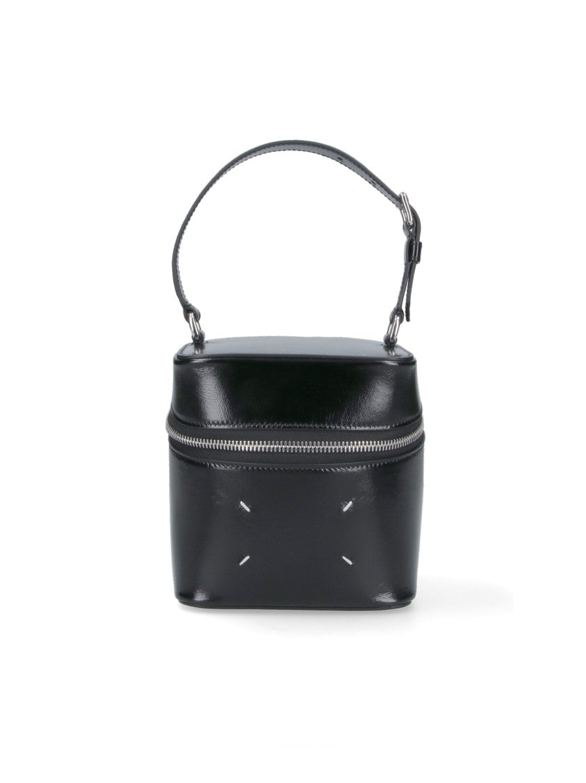 Maison Margiela Structured Black Minimalist Bag With Smooth Finish