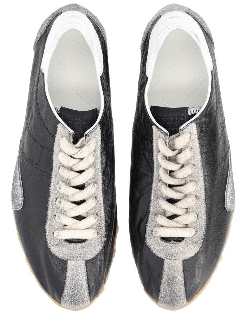Maison Margiela Black Sprinters Grey Suede Sneakers