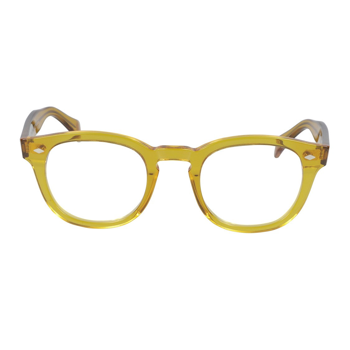 Kador Jolly Cal 49 Translucent Yellow Rounded Square Eyeglasses