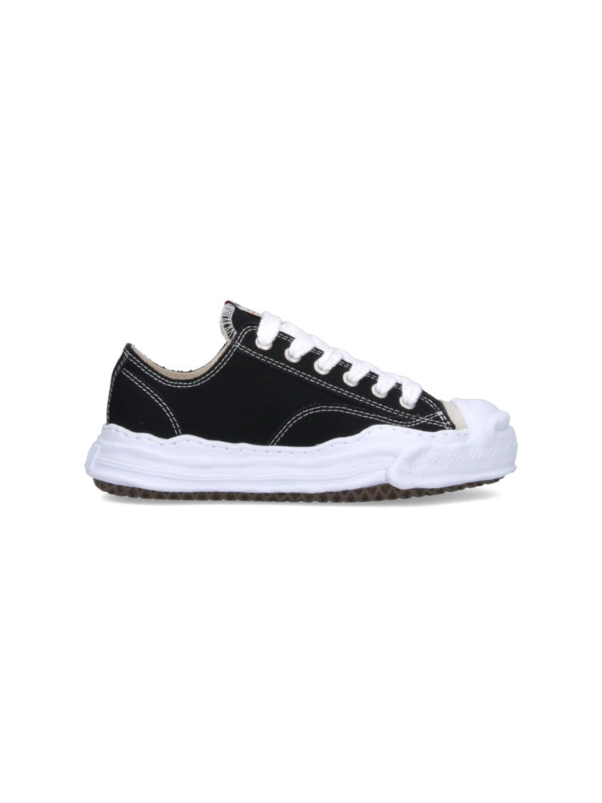 Maison Mihara Yasuhiro Black Hank Og Contrasting Stitching Sneakers