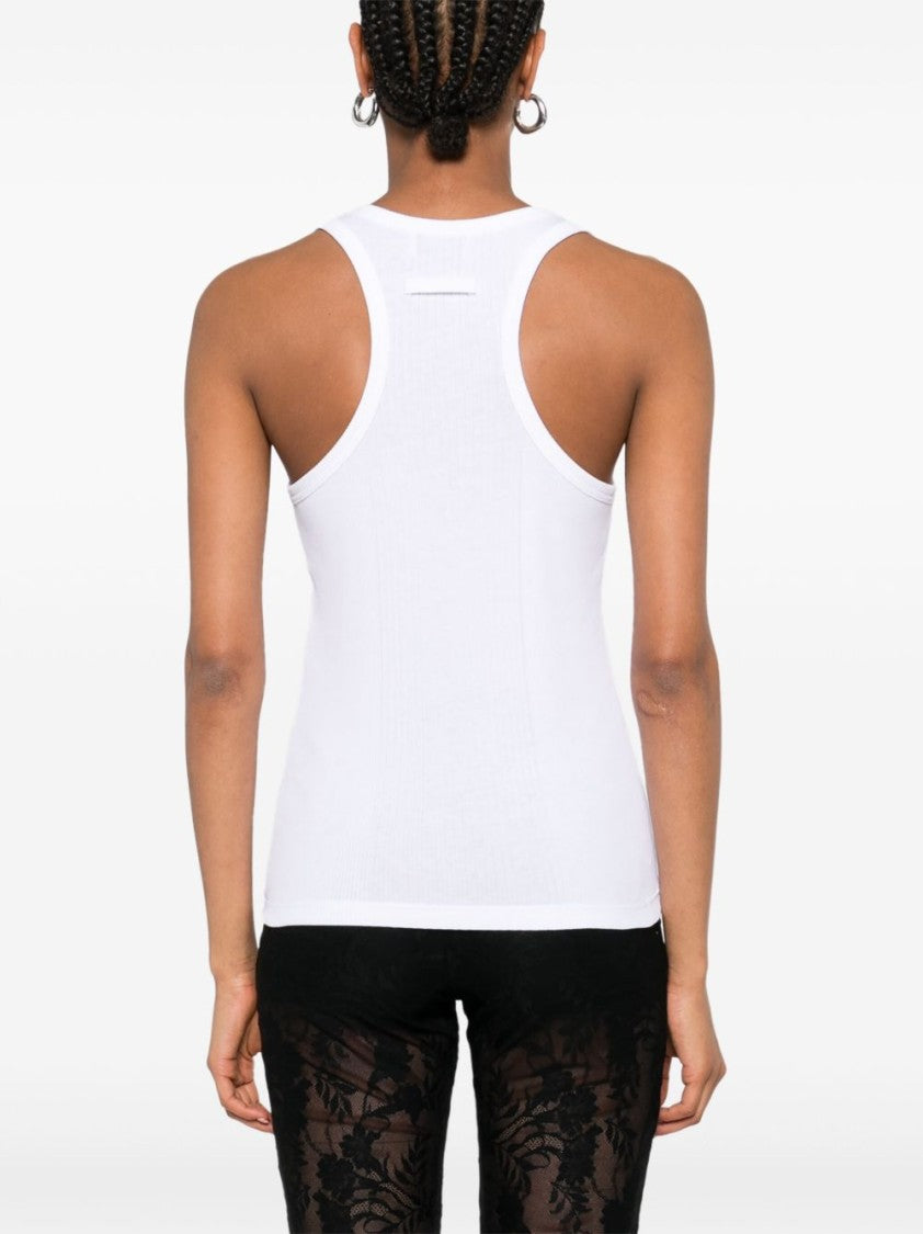 Jean Paul Gaultier Fitted White Silk
