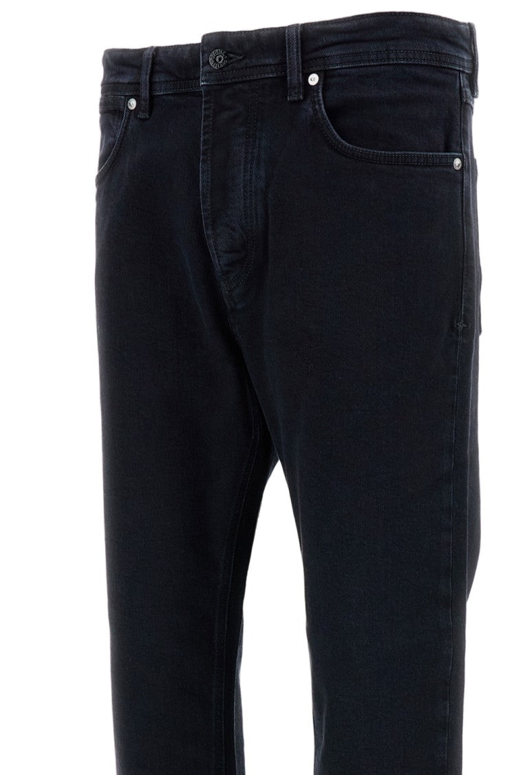 Stone Island Slim Fit Denim Pants With Contrast Stitching And Logo Detail