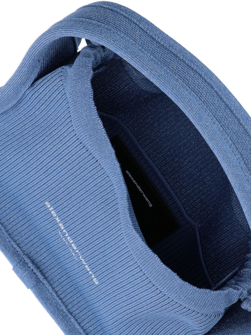Alexander Wang "Ryan" Shoulder Bag In Blue Fabric
