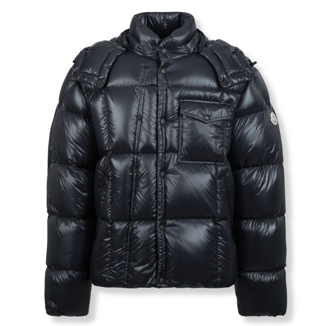 Moncler Short Serfanto Glossy Hooded Jacket