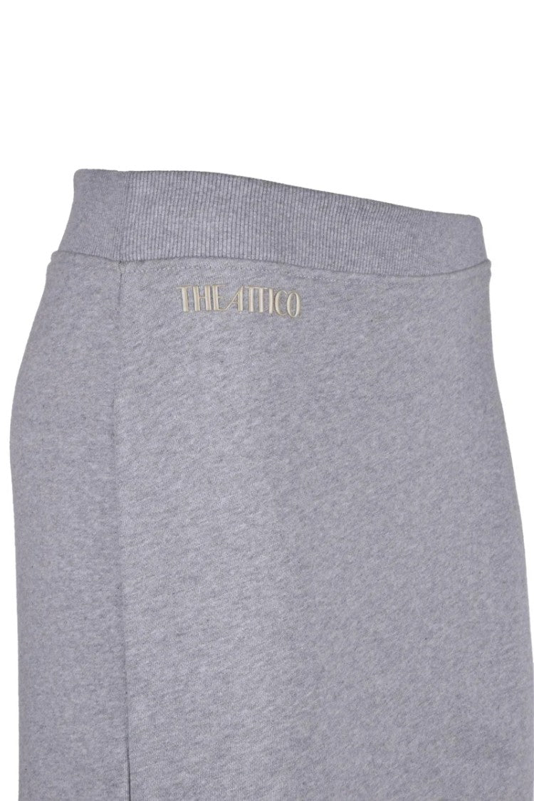 The Attico Grey Asymmetrical Sweatshirt Skirt