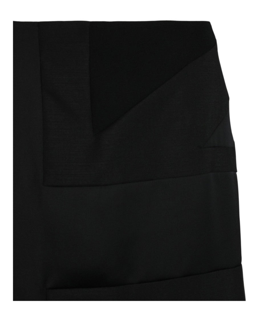 Burberry Intarsia Draped Skirt With Back Zip Closure And Luxurious Textures