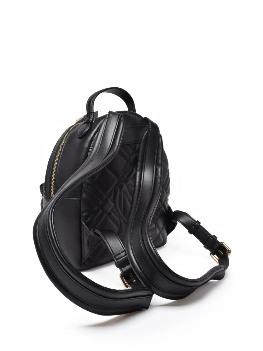 Love Moschino Black Quilted Polyurethane Backpack