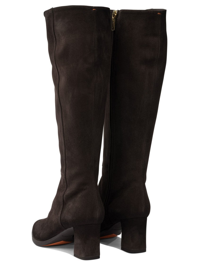 Santoni Suede Boots 65 Mm